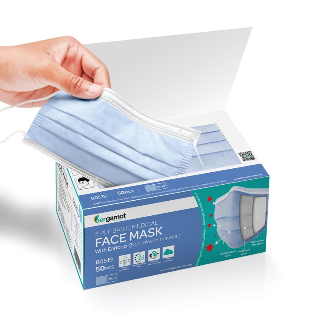 Cordial Bear 4 Ply Medical Face Mask Adult  Kids  5 PCS  ASTM level 3  Europe Standard  Premium Fabric